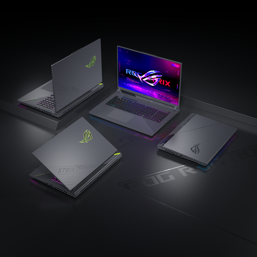 Strix G16,18 (G614, G814)_Scenario_multiple Strix G16, 18 gaming laptops showcase